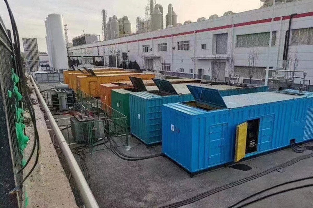 金寨发电机租赁施工现场